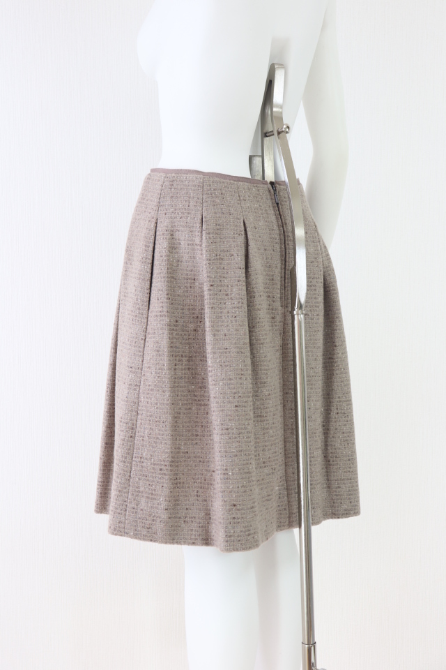 フォクシー　スカート　カシミヤ　FOXEY スカート　38 FOXEY BOUTIQUE(フォクシー) ツイードタックスカート 36174