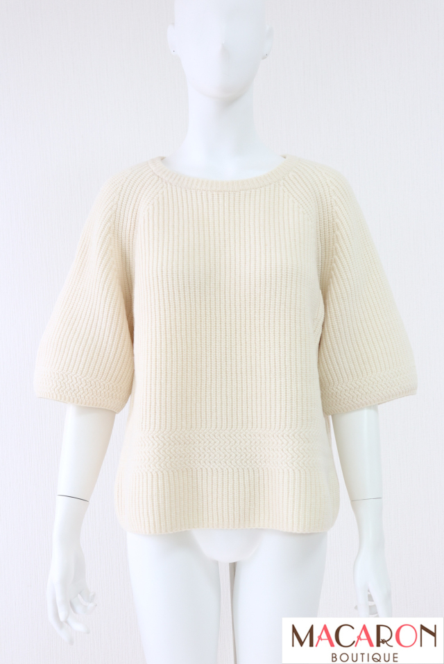 FOXEY BOUTIQUE(フォクシー）　Sweater Tee　五分袖ニットトップス　39916