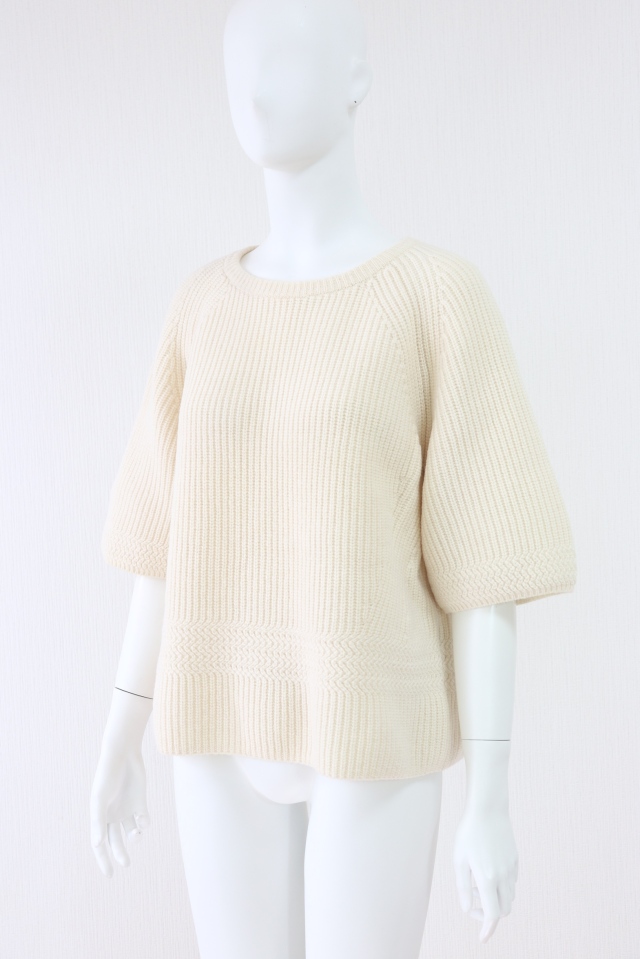 FOXEY BOUTIQUE(フォクシー） Sweater Tee 五分袖ニットトップス 39916