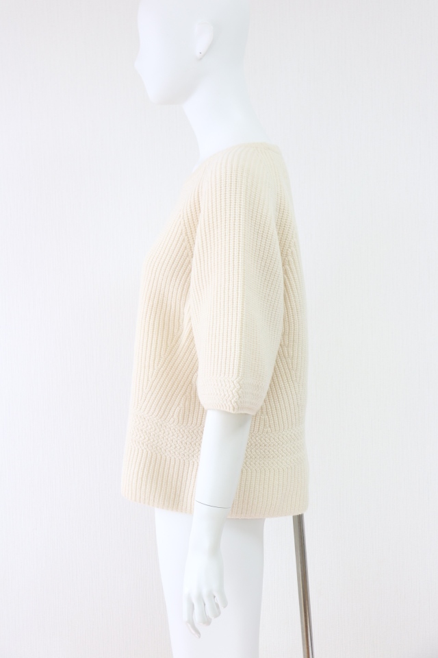 FOXEY BOUTIQUE(フォクシー） Sweater Tee 五分袖ニットトップス 39916