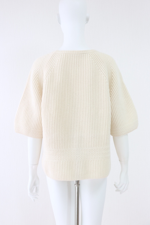 FOXEY BOUTIQUE(フォクシー） Sweater Tee 五分袖ニットトップス 39916