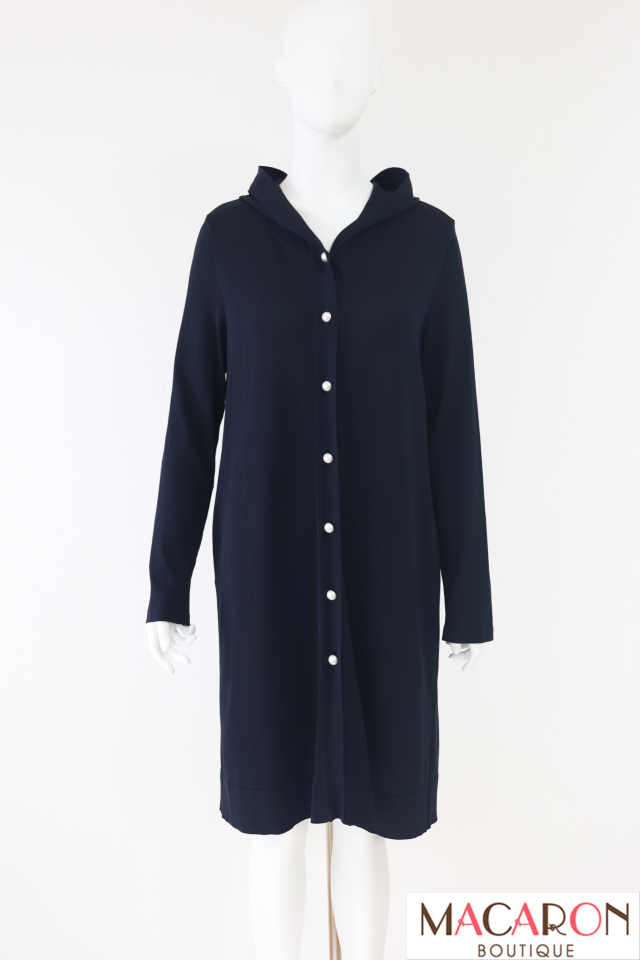 Rene（ルネ）　フード付きロングカーディガン　6112270