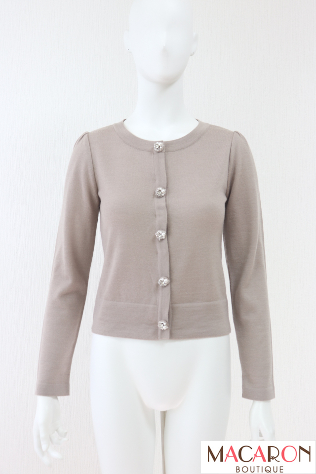 Rene（ルネ）　ビジューボタンウールニットカーディガン　6942720