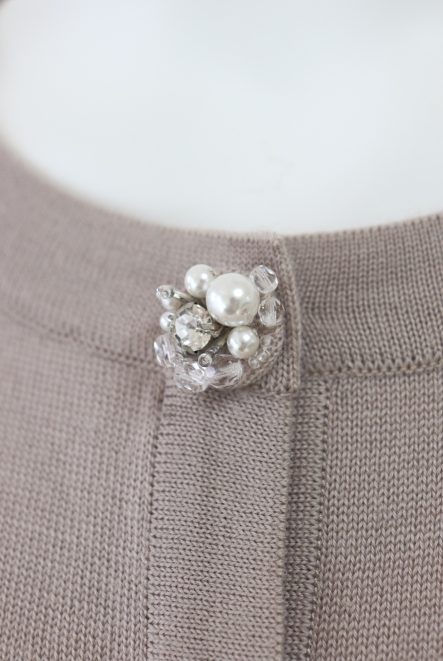 Rene（ルネ） ビジューボタンウールニットカーディガン 6942720