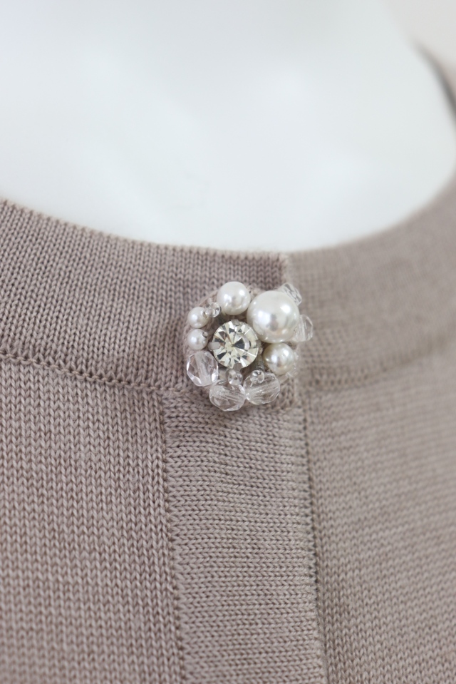 Rene（ルネ） ビジューボタンウールニットカーディガン 6942720