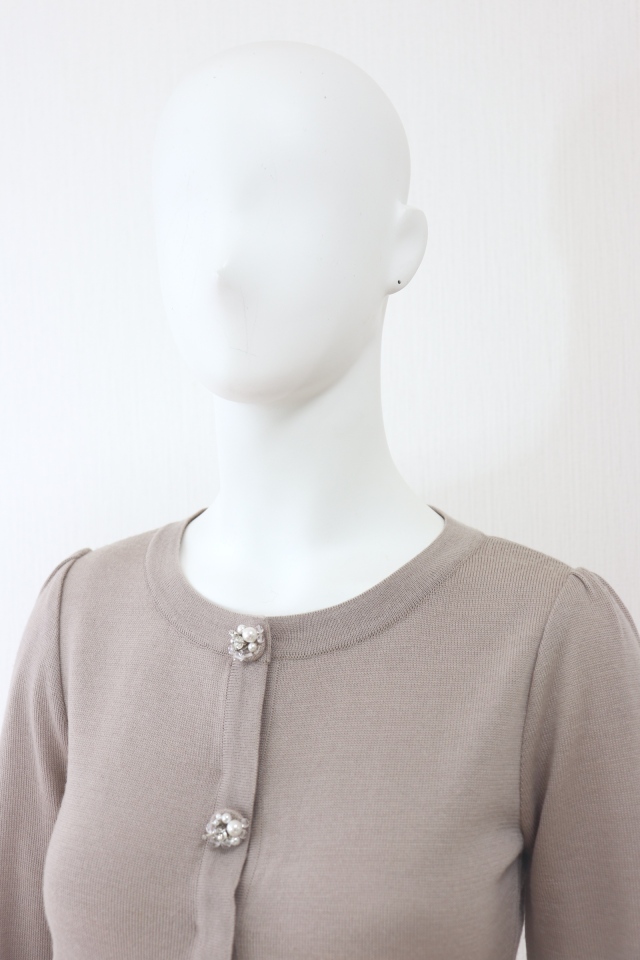 Rene（ルネ） ビジューボタンウールニットカーディガン 6942720