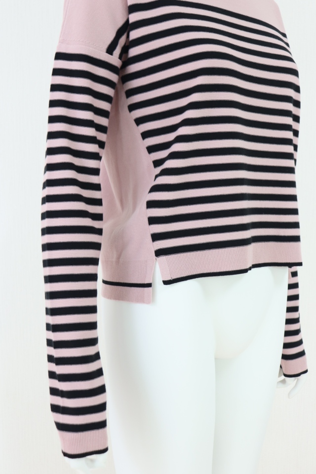FOXEY BOUTIQUE(売れ筋商品|||フォクシー）　French Eva　ボーダーニットトップス　41216　ピンク×黒 FOXEY BOUTIQUE(フォクシー） French Eva ボーダーニット