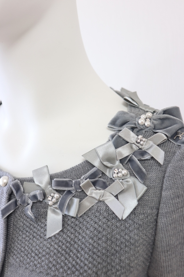 Ｒene☆ルネ☆優しい色合いのおリボンニット☆34☆7〜9号☆36720円 ラウンドリボンニット | ファッション通販サイト NUGU