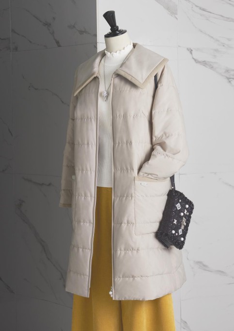 ルネ　Rene 中綿コート Rene（ルネ） ビッグカラー撥水中綿コート 5348050