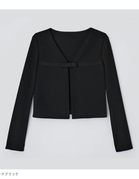 フォクシー◇マットストレッチジャージボレロ　ブラック　40 FOXEY NEWYORK(フォクシー） Navette マットストレッチジャージー