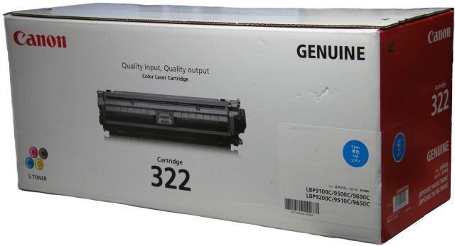 CANON トナーカートリッジ 322 シアン 未使用 未開封 純正品 