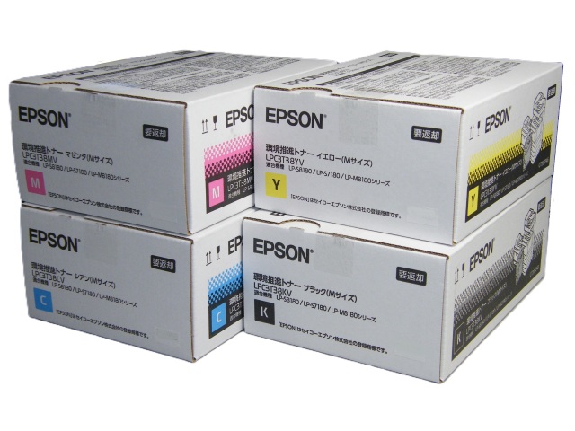 EPSON 環境推進トナー LPC3T38 4色セット Mサイズ EPSON LPC3T38（K/C/M/Y）V （Mサイズ） 4色セット 環境推進トナー