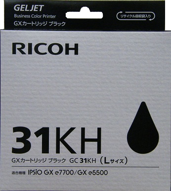 RICOH GX カートリッジ ブラック GC 31KH （Lサイズ) 純正品 