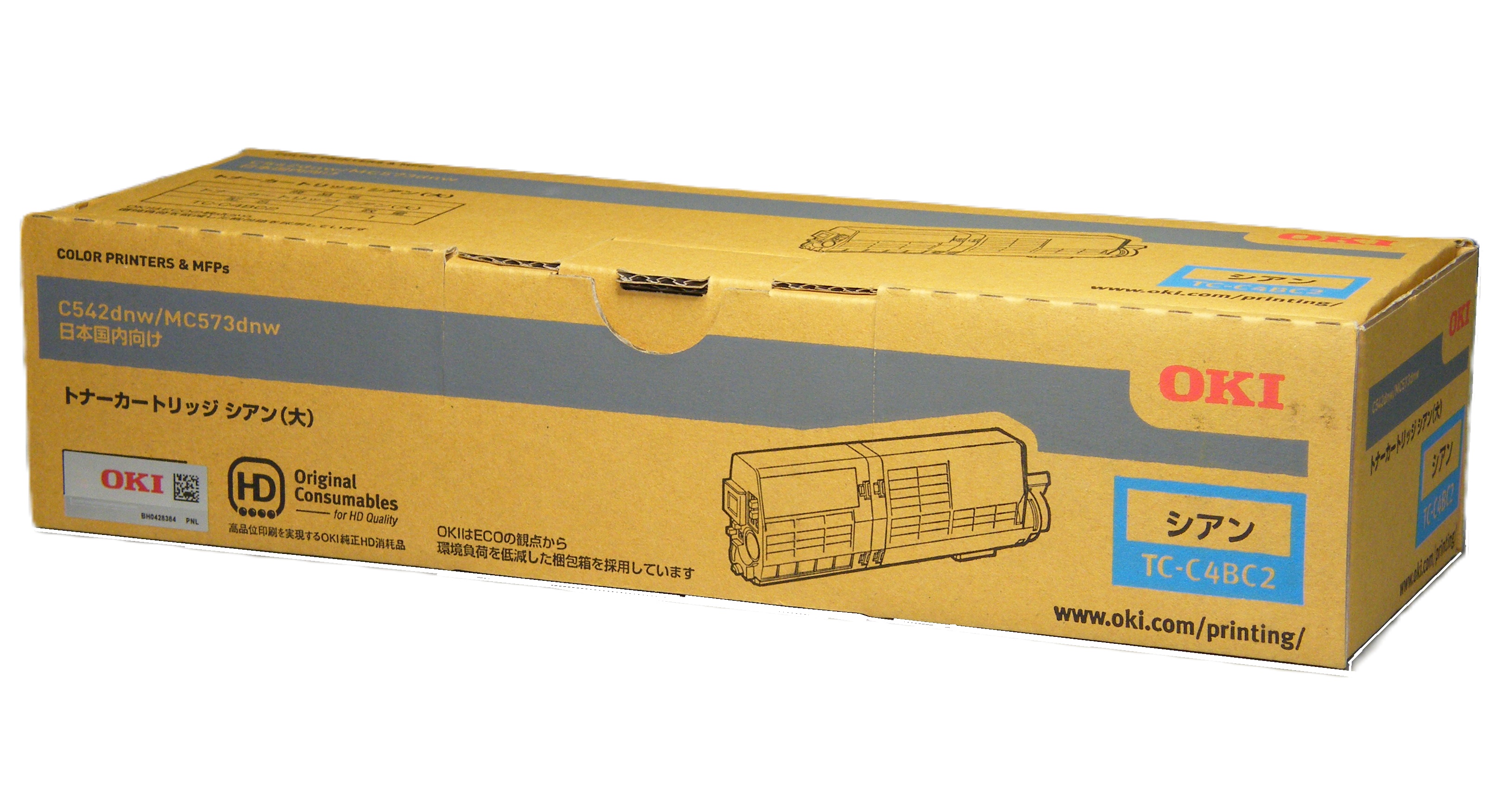 沖データ OKI トナーカートリッジ シアン （大） TC-C4BC2 純正品