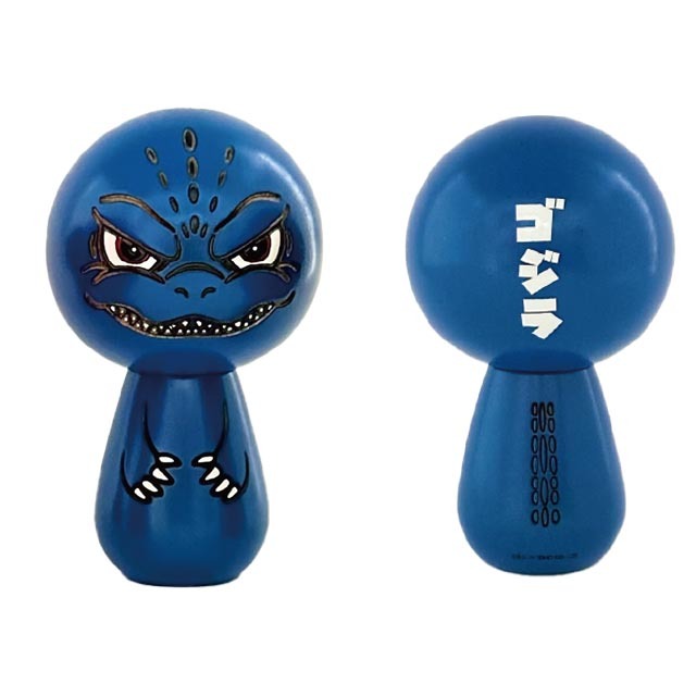 こけし(小) ゴジラ 藍(ブルー)