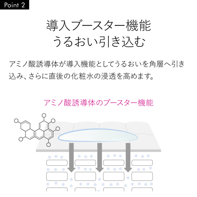 導入ブースター機能うるおい引き込む