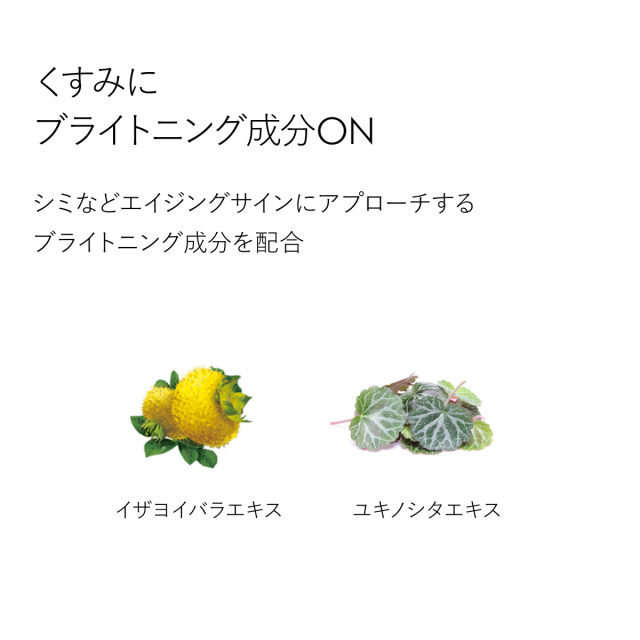 くすみに ブライトニング成分ON