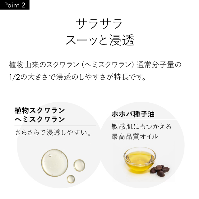 サラサラ スーッと浸透