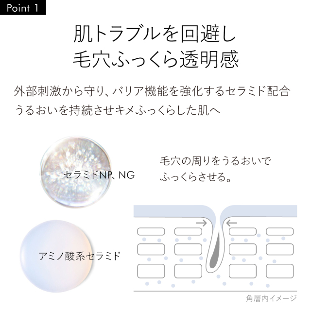 肌トラブルを回避し毛穴ふっくら透明感