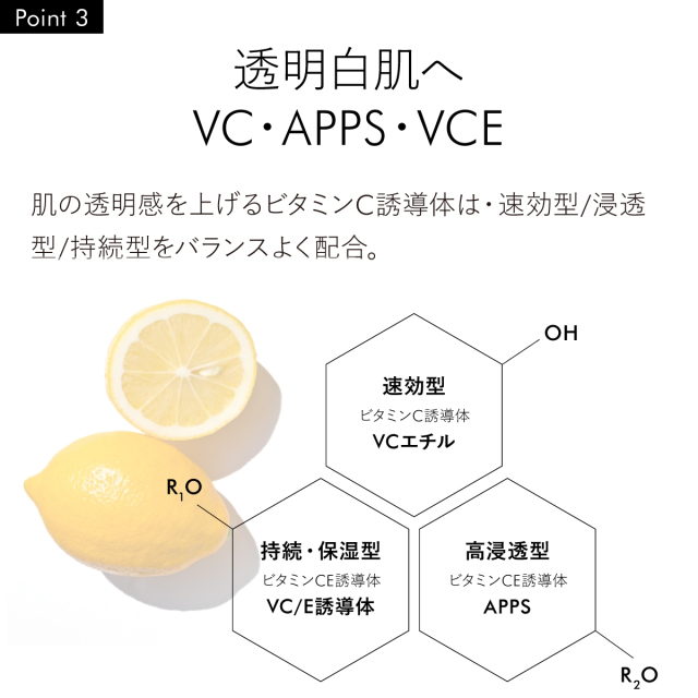 透明白肌へ VC・APPS・VCE