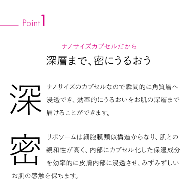 深層まで、密にうるおう