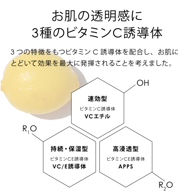 3種のビタミンC誘導体