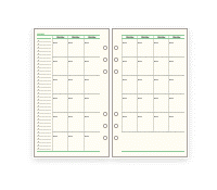 システム手帳　リフィル　バイブル　フリーマンスリースケジュールA　ダ・ヴィンチ