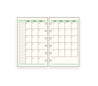 システム手帳　リフィル　ミニ6穴　フリーマンスリースケジュールA　ダ・ヴィンチ