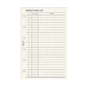 システム手帳 リフィル ミニ6穴 プロジェクトチェックリスト