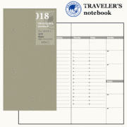 トラベラーズノート　リフィル　週間フリー 018/TRAVELER'S Notebook