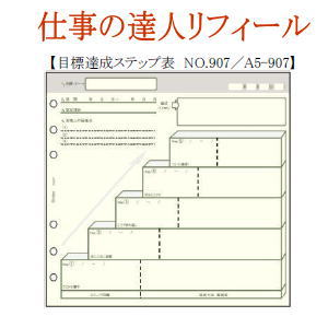 仕事の達人リフィール　目標達成ステップ表　システム手帳　Ａ5サイズ