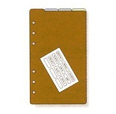 システム手帳　リフィル　バイブル　カラーインデックス