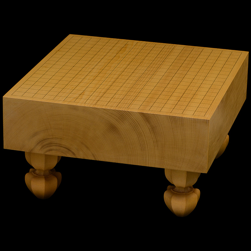 本榧足付碁盤　3寸7分（木表）　ga30012