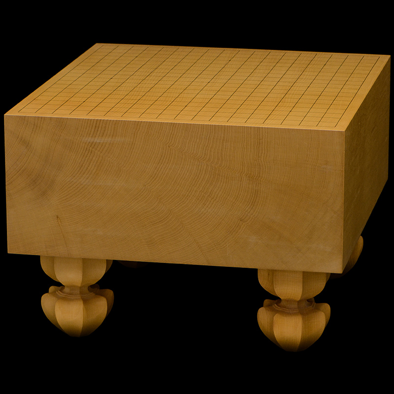 本榧足付碁盤　5寸9分（天柾）　ga50049