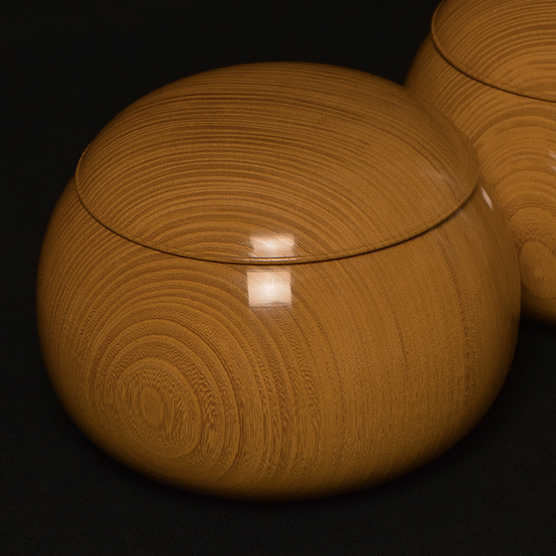 ケヤキ碁笥　極上（38号）