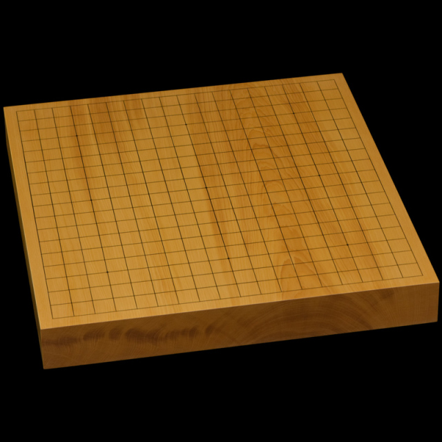 木製の囲碁盤 本榧卓上碁盤 1寸8分（一枚板・木表） gb10139 | 前川榧碁盤店