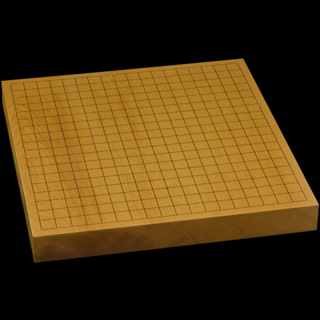 囲碁　碁盤　本榧　インテリア 本榧卓上碁盤 1寸5分（一枚板・木表） gb10162 | 前川榧碁盤店
