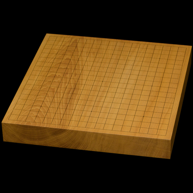 本榧卓上碁盤　1寸9分（一枚板・木裏）　gb10197