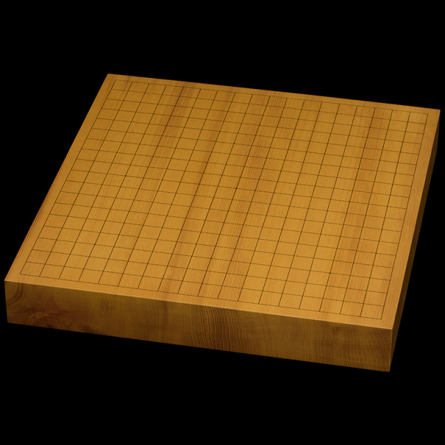 本榧卓上碁盤　1寸9分（一枚板・天柾）　gb10200
