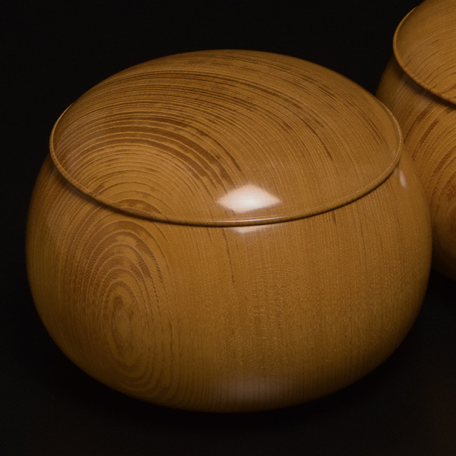 ケヤキ碁笥　極上（40号）