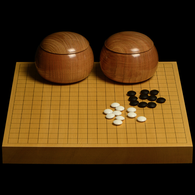 本榧1.5寸卓上碁盤セット（ハギ盤・特上）