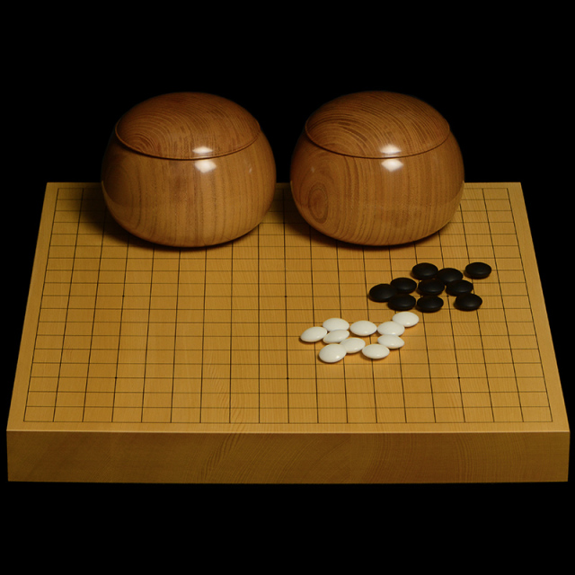 本榧1.5寸卓上碁盤セット（ハギ盤・特上）