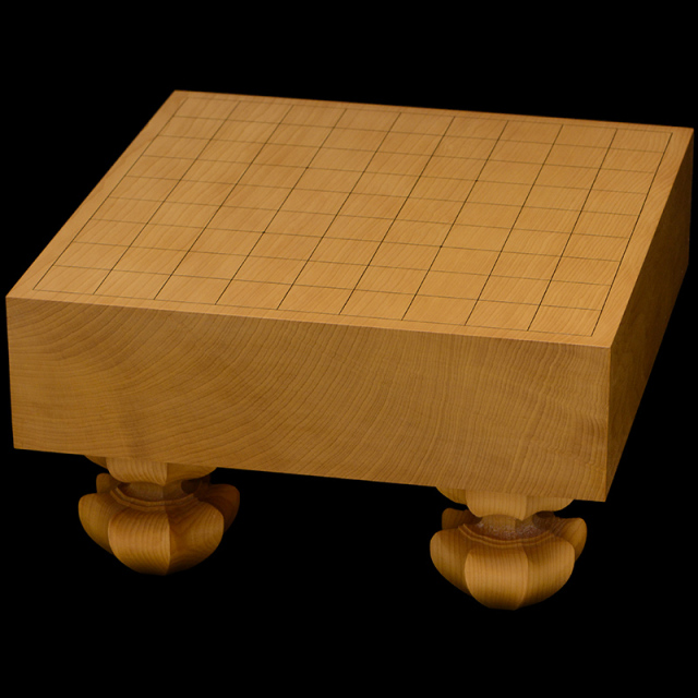 本榧足付将棋盤　3寸（追柾）　sa30016