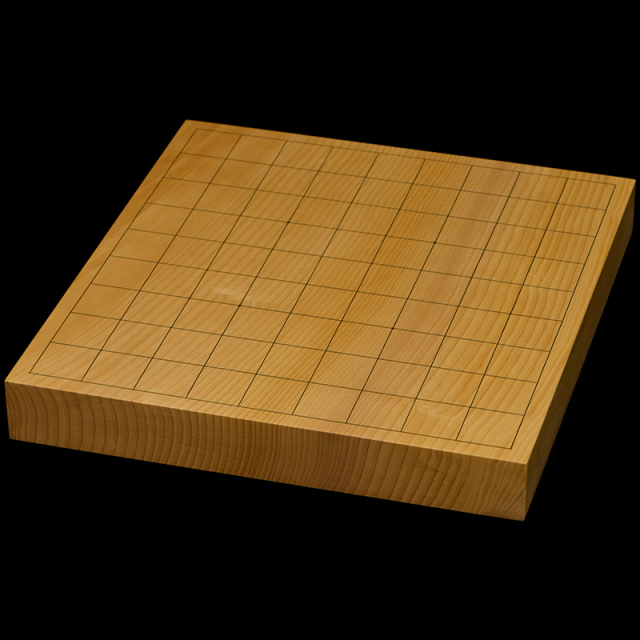 国産本榧卓上将棋盤　1寸4分（一枚板・天地柾）　sb10419