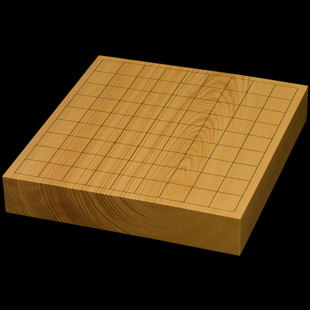 国産本榧卓上将棋盤　1寸9分（一枚板・木裏）　sb10424