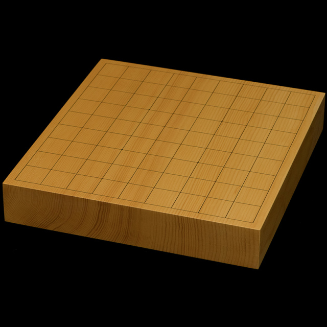 国産本榧卓上将棋盤　1寸9分（一枚板・天地柾）　sb10425