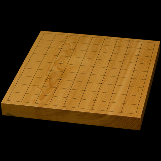 本榧盤 本榧卓上将棋盤 1寸2分（一枚板・木裏） sb10442 | 前川榧碁盤店