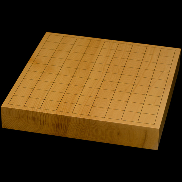 国産本榧卓上将棋盤　1寸7分（一枚板・天地柾）　sb10455