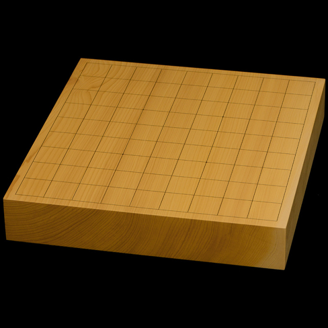 国産本榧卓上将棋盤　1寸9分（一枚板・木裏）　sb10531