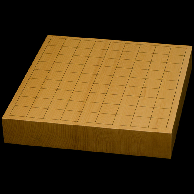 国産本榧卓上将棋盤　1寸9分（一枚板・天柾）　sb10542